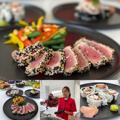 Tasting new products for next week launching... Seafood party!!