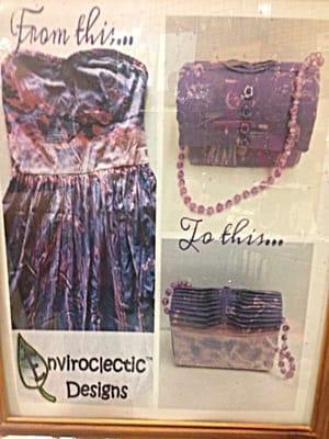 Make a purse out of that prom dress in the back of your closet ;)