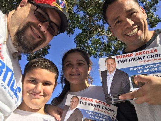 Campaigning for my friend Frank Artiles!