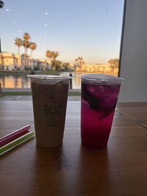 Golden milk tea, galaxy motiito