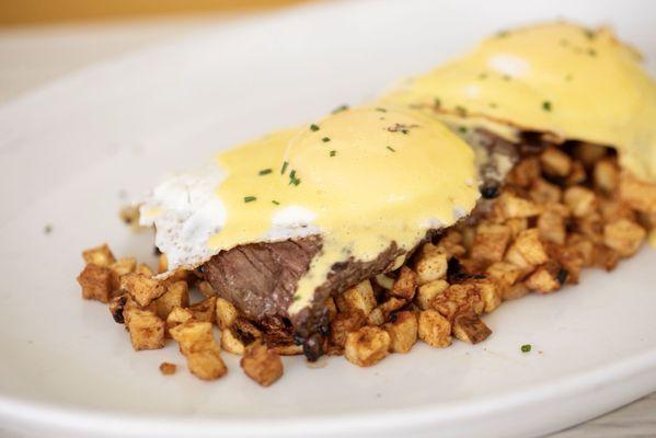 Steak and eggs