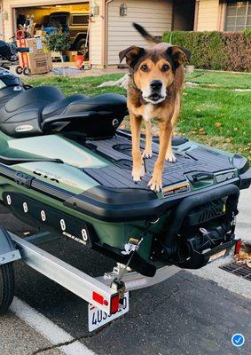Charlie, our ski, his greatest thrill! Ride-On Powersports, great experience... Thank you for helping with such memories!