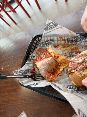 Ice cold meatball sub