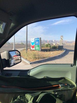 The station is directly across from Creech AFB