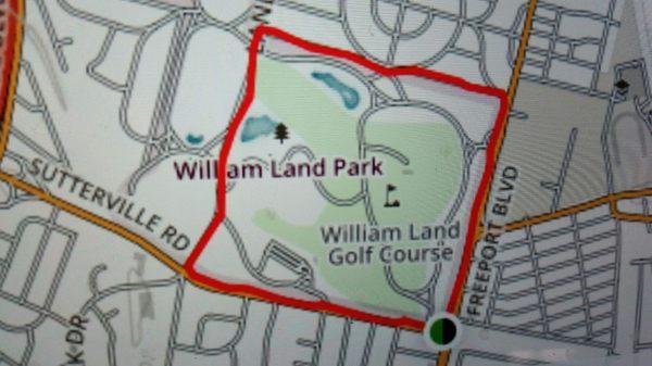 Map of William Land Park Trail