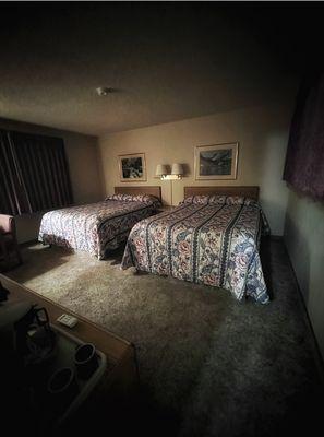 Double Queen Room (bedding and sheets are extremely clean, everything is well maintained)