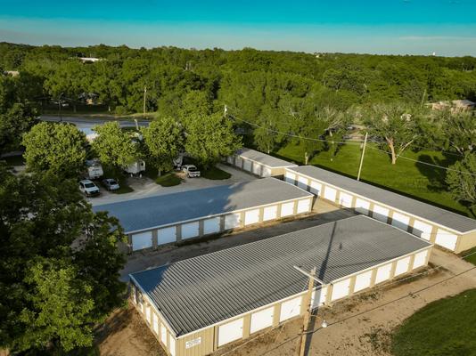 Holdenville storage units viewed from above
