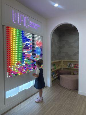 Check in area - fun activities for the kids.