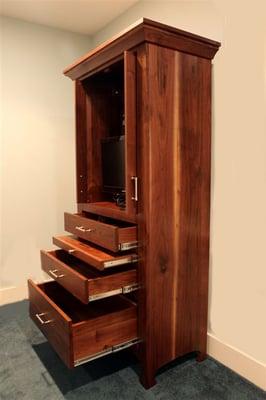 Walnut computer console