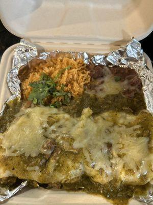 Chili Verde wet burrito special