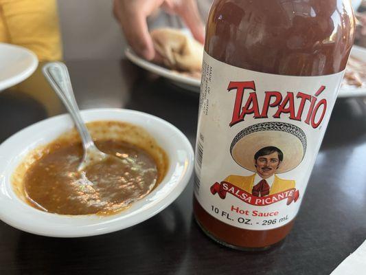 House Diablo hot sauce + Tapatio