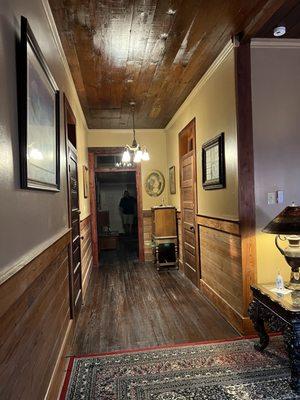 The hallway, elegantly restored