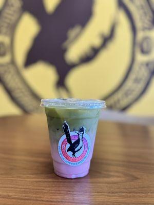 Our blueberry matcha. Yum.