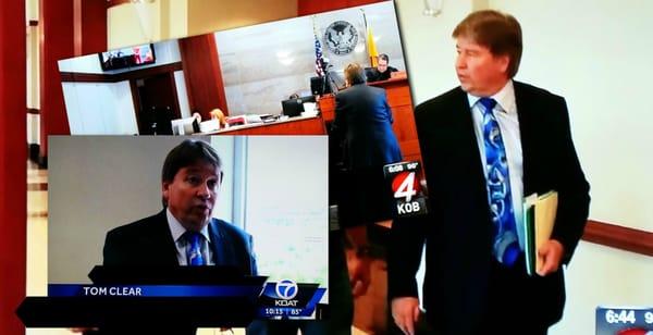 Thomas J Clear III representing clients in the local news media