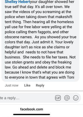 *Screenshot I saw this on the HCT fb page before it was removed.