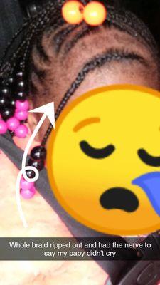 After they ripped her braids out