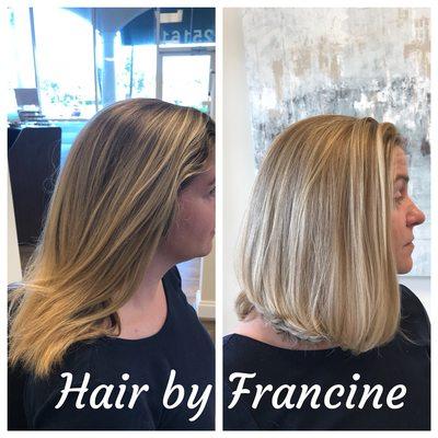 Full Highlight with Woman's Haircut & Style