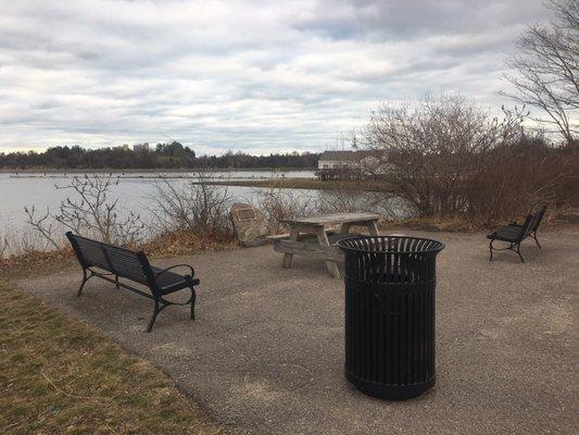 One of the little picnic areas. Great view.