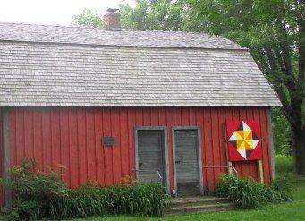 Barn quilt at Erickson Log Home. This is part of the Washington County Barn Quilt Trail.