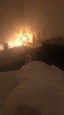 Beautifully decorated rooms with soft, Balinese, Indian, and Javanese style music.