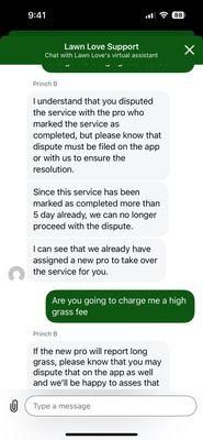 Communication with Lawn Love