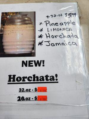 Horchata Prices