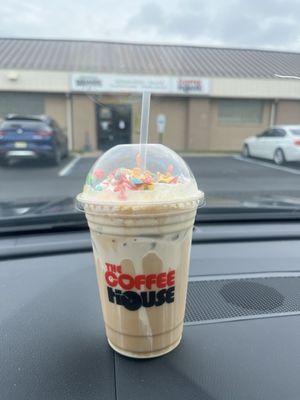 Summer special- Fruity pebbles latte