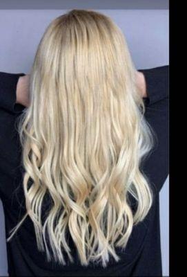 This is with my longest extensions one year after my hair fell out.