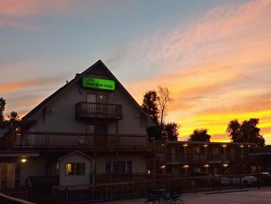 Sunset at the Crow Peak Lodge
