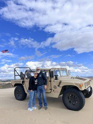 On the top of the dunes!