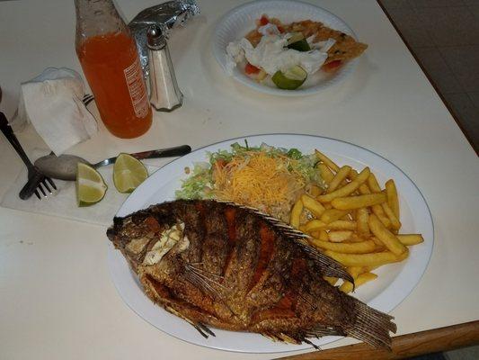 It's a large fish..excellent portion for $10.95