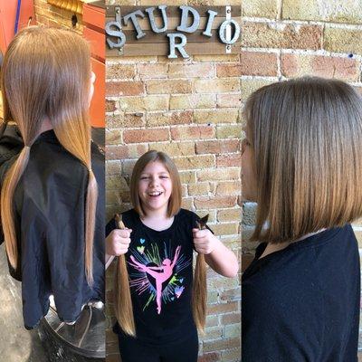 Wigs for Kids, cut by Brittany