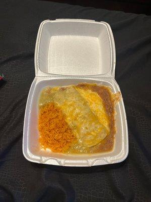 Wet burrito it's very small it's a single taco shell