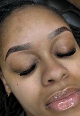 Brow tint and shape
