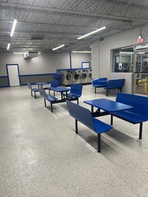 Seating with view of television