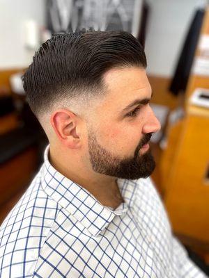 Skin Fade and Beard Trim by Edward