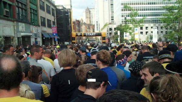 Start line at the 6.6k run