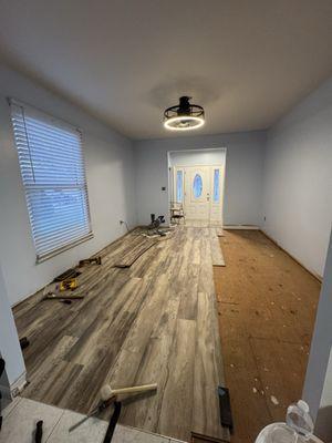 Installing LVP flooring