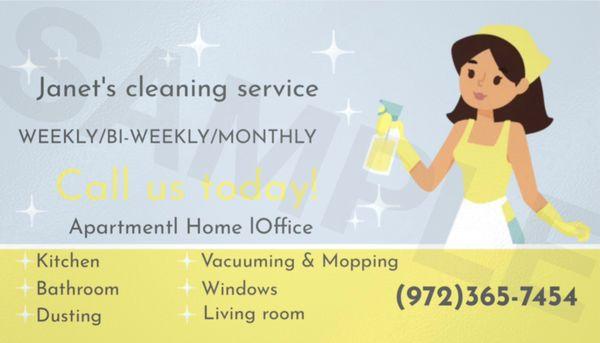 Janet's cleaning service