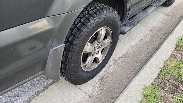 New shoes for the Pilot! Now I just need a carwash.