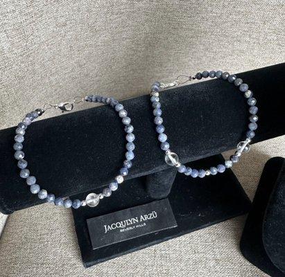 Blue sapphire bracelets for the right and left wrist. Over at https://posh.mk/rhule4AlkZb