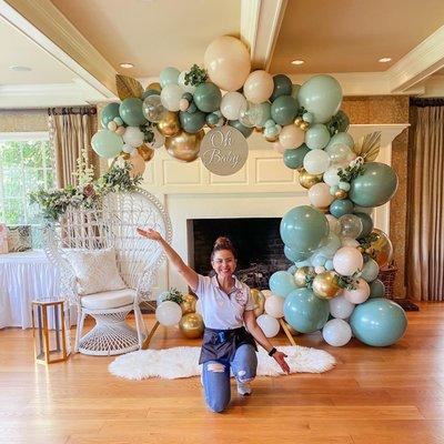 Beautiful Baby Shower Balloon Arch