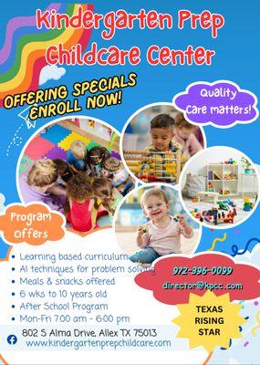 Kindergarten Prep Child Care Center