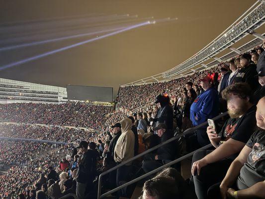AC/DC Power Up Tour, 5-24-2025. View of a sold-out Soldier Field from section 441 row 9.