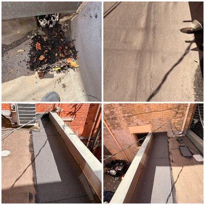 Minor roof repair using modified rubber bitumen patching