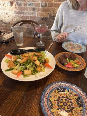 Fattoush and kibbee