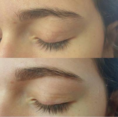 Before vs. after wax