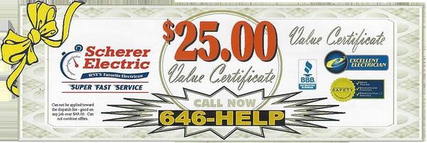 Print me for a 25$ coupon