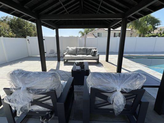 New backyard patio furniture. Love it.