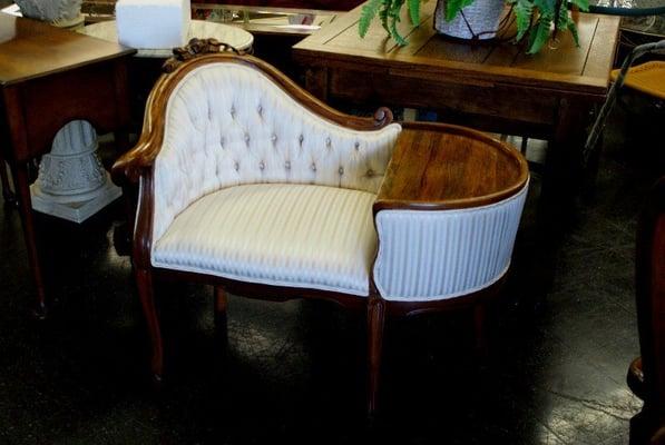 Early Victorian Parlor Settee.